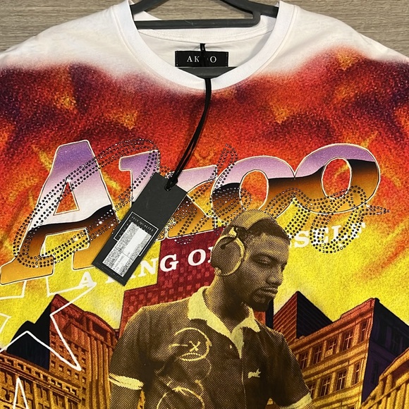 Akoo Embroiled Studded Knit Tee - Picture 4 of 7